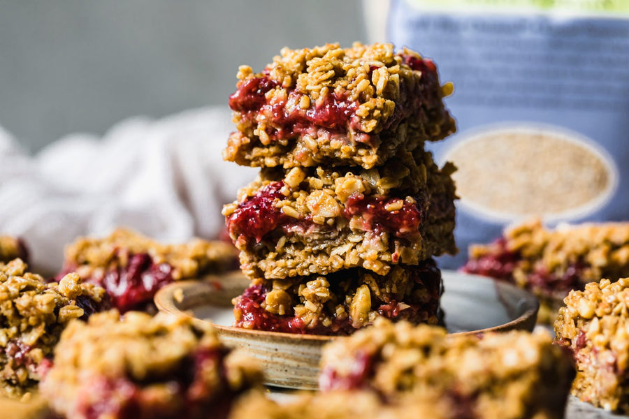 Strawberry Oat Snack Bars