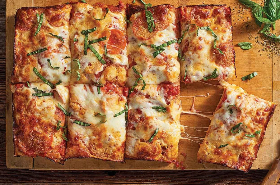 No-Knead Deep Dish Pizza