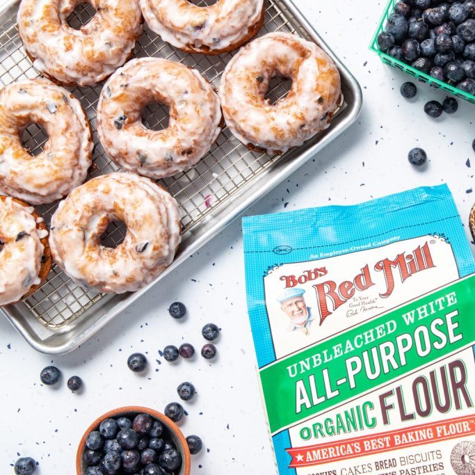 Fried Blueberry Cake Donuts