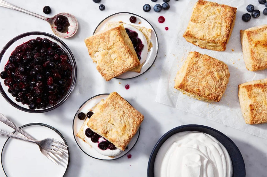 Blueberry Shortcakes with Lime and Ginger