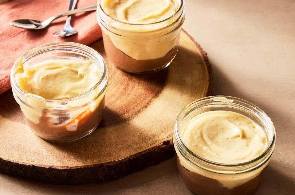 Chocolate and Vanilla Pudding Cups