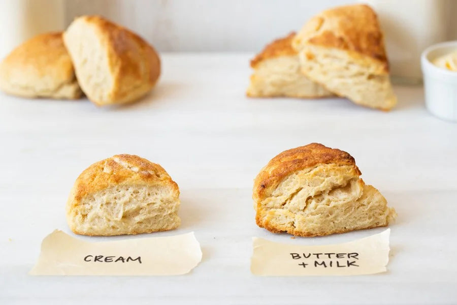 Cream scones vs. butter scones