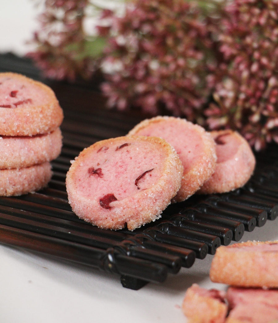 Strawberry Diamond Cookies