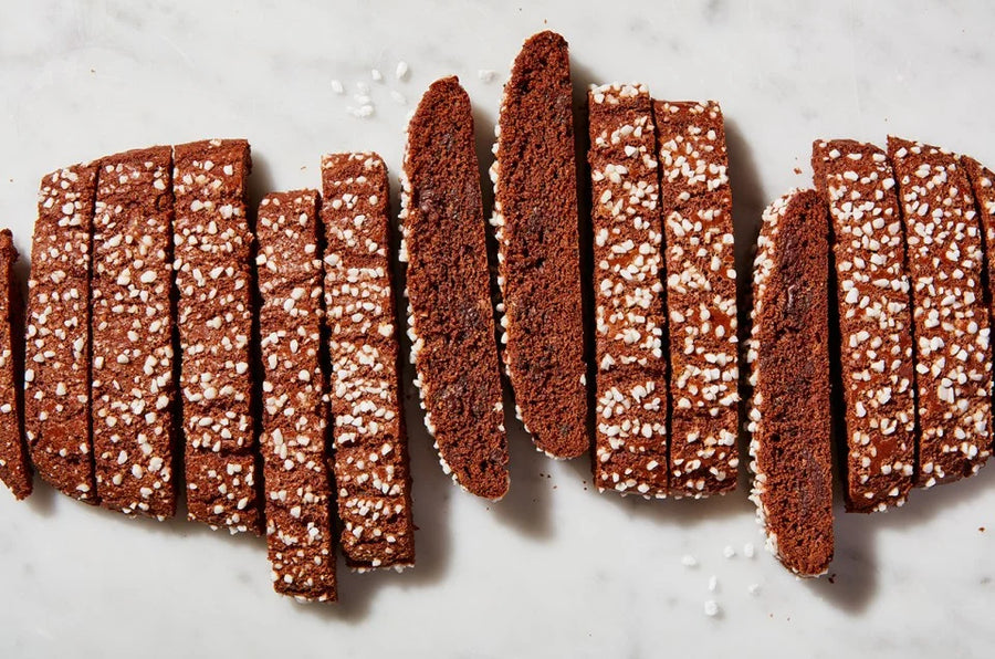 Malted Brownie Biscotti