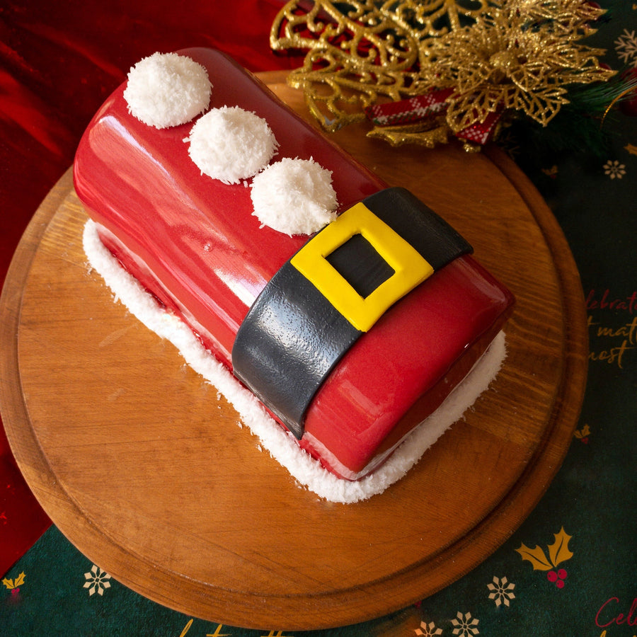 Dark Chocolate Cherry Christmas Mousse Cake