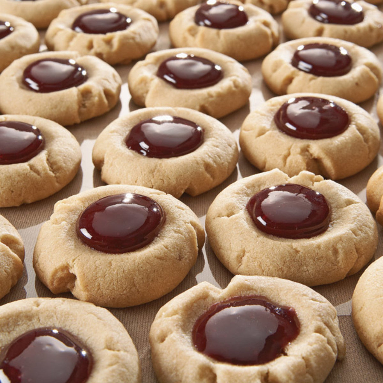Peanut Butter and Jelly Thumbprint Cookies