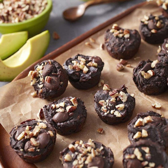 Dark Chocolate Avocado Brownie Bites