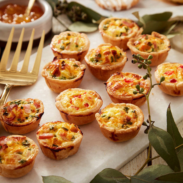 Mini Ham and Cheese Quiches