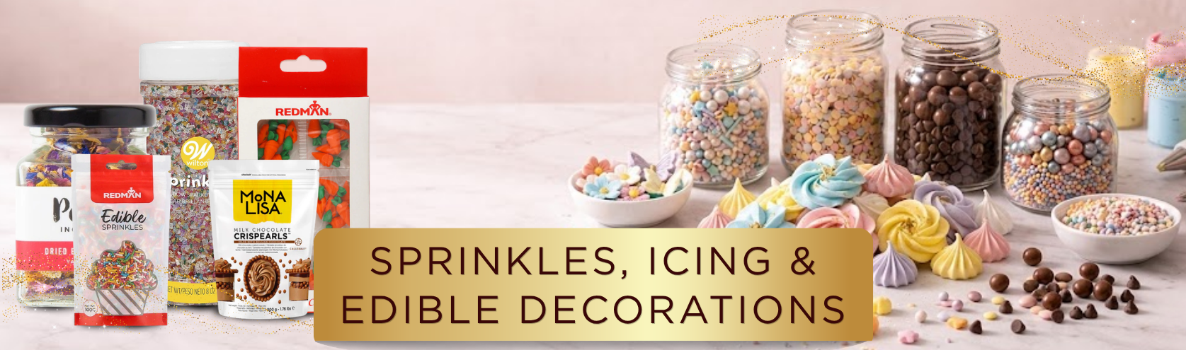 SPRINKLES, ICING & EDIBLE DECORATIONS