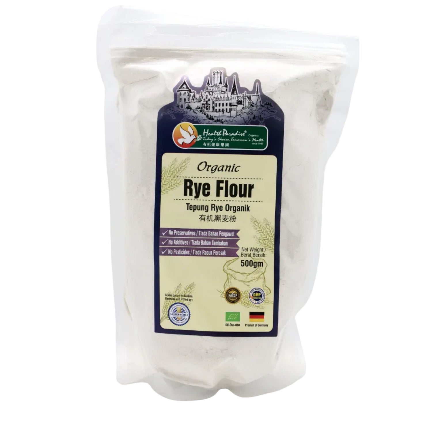 RYE FLOUR ORG HP 500G