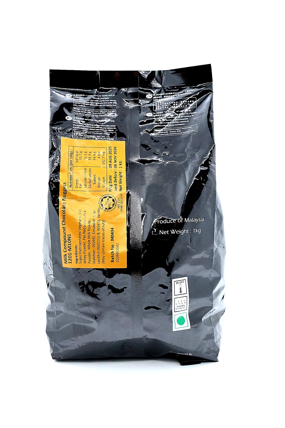 LB MILK COMPOUND CHOCOLATE NUGGETS 1KG