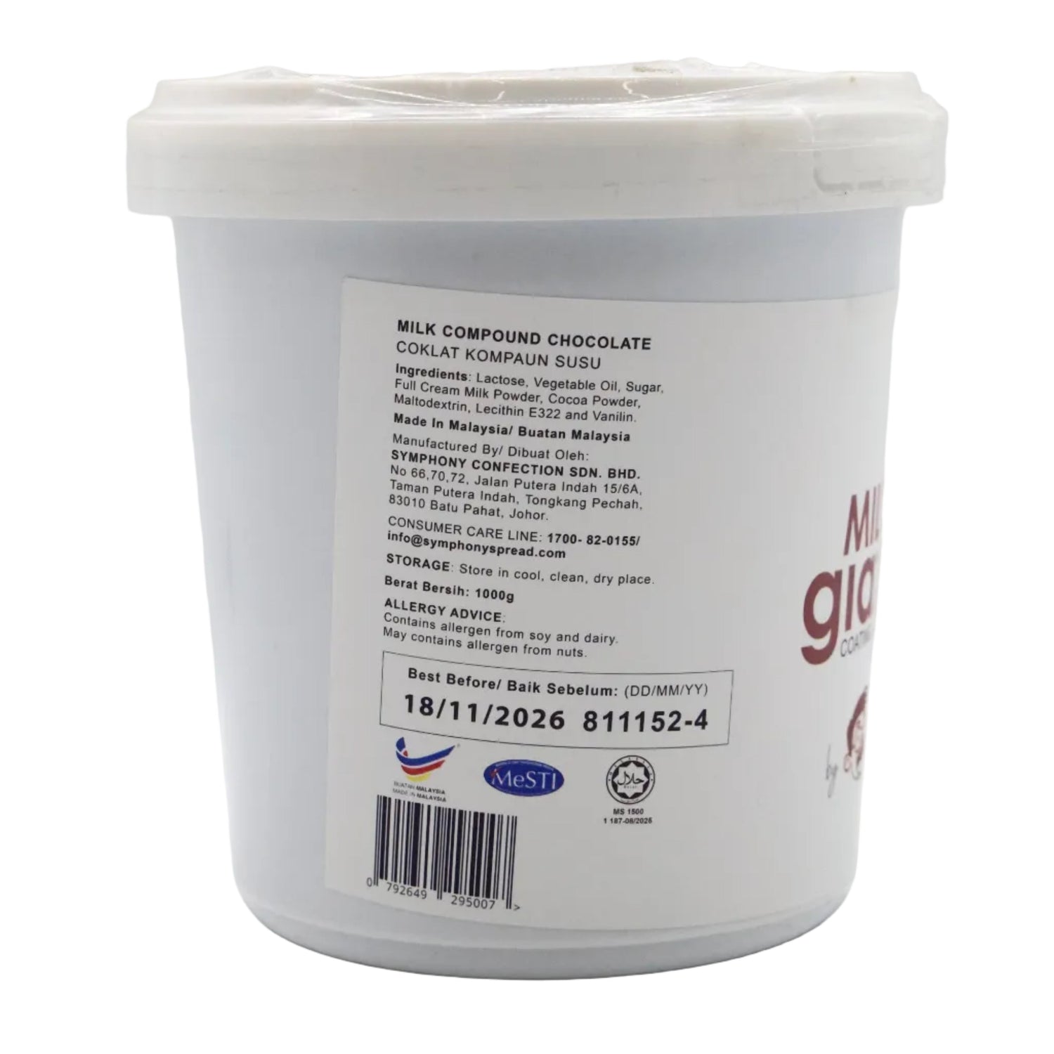 MILK GLAZE CHOCOLATE 1KG