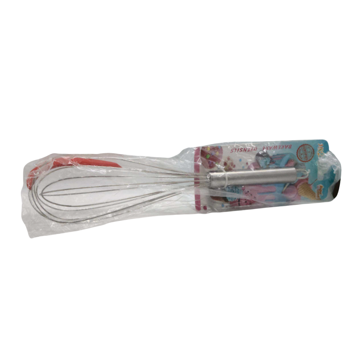 12" EGG WHISK W/SILICON SCRAPE 26-SK00184/12 HK 1PC