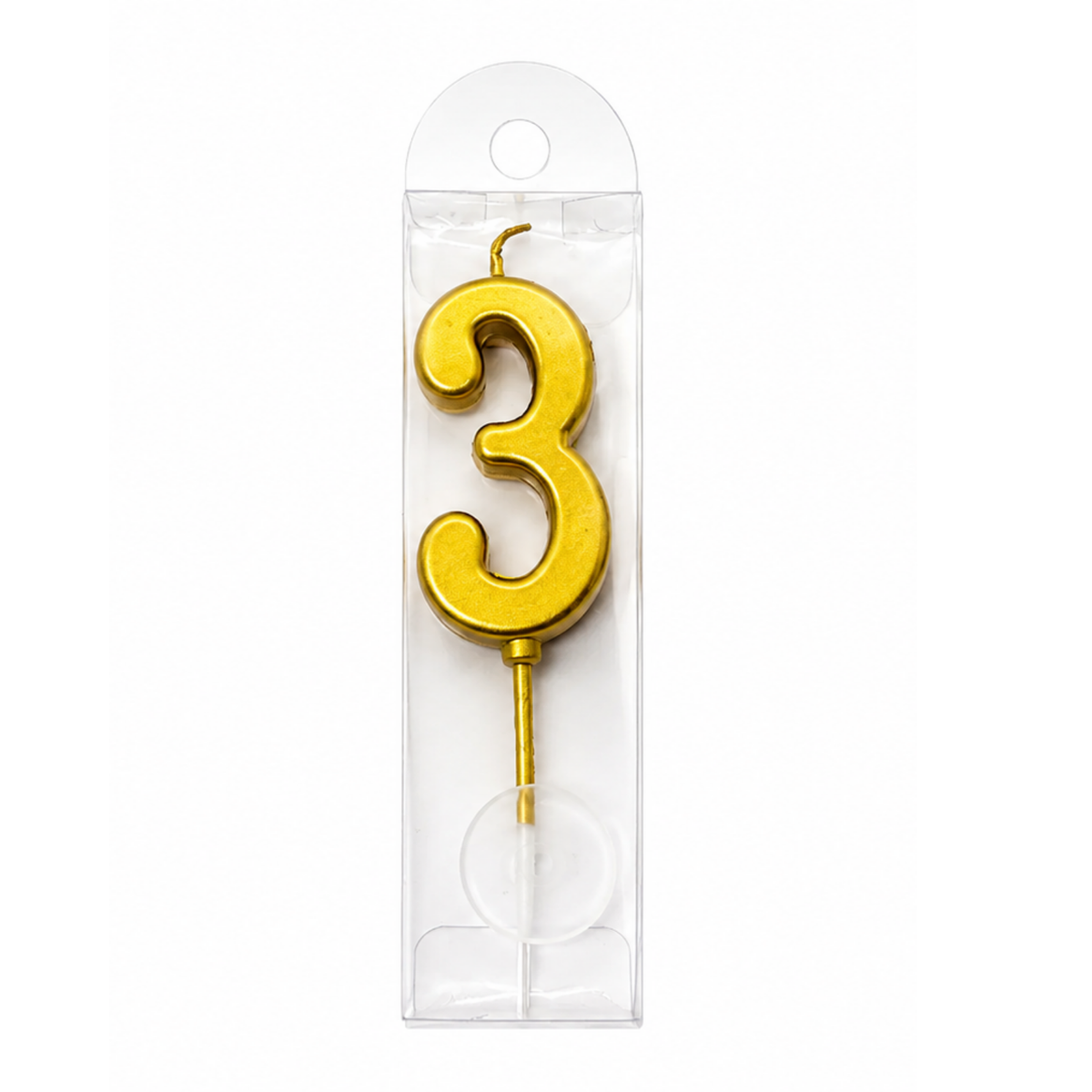 CANDLE NO.3 GOLD 1PC