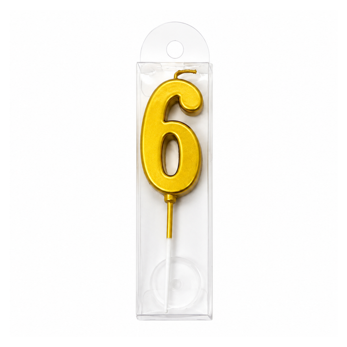 CANDLE NO.6 GOLD 1PC