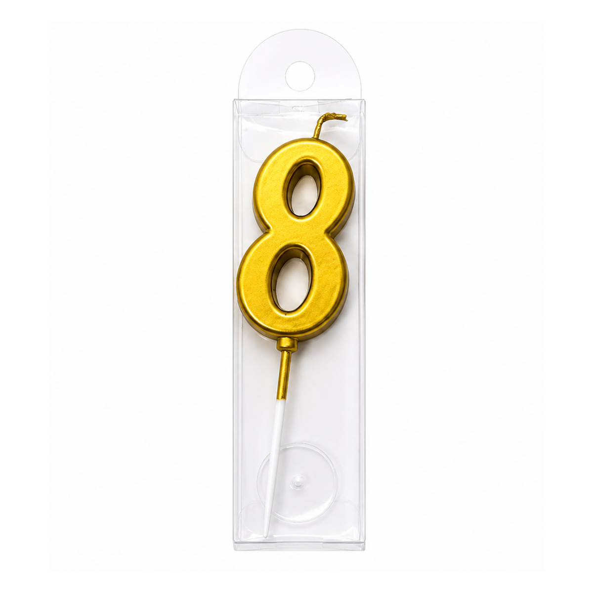 CANDLE NO.8 GOLD 1PC