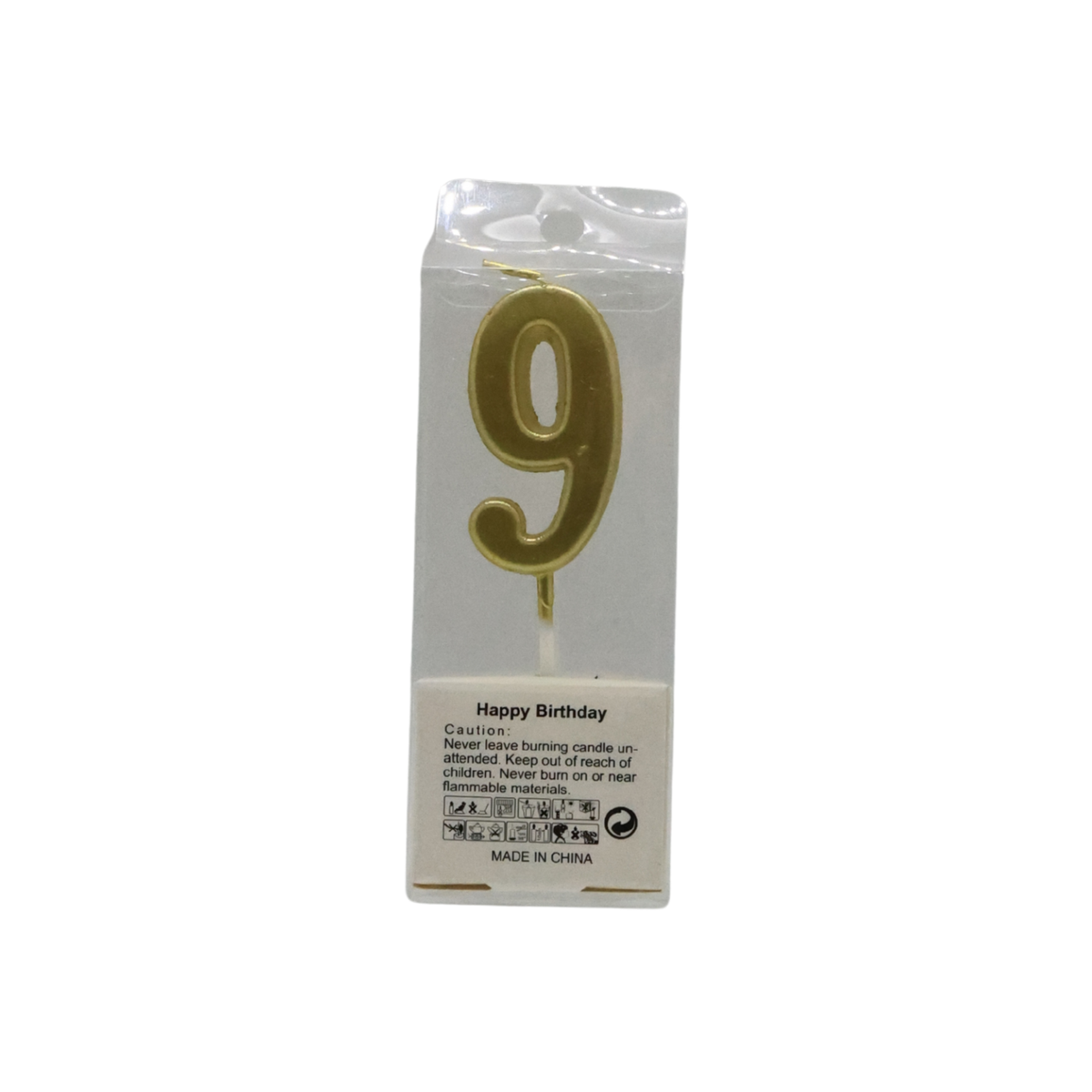 CANDLE NO.9 GOLD 1PC
