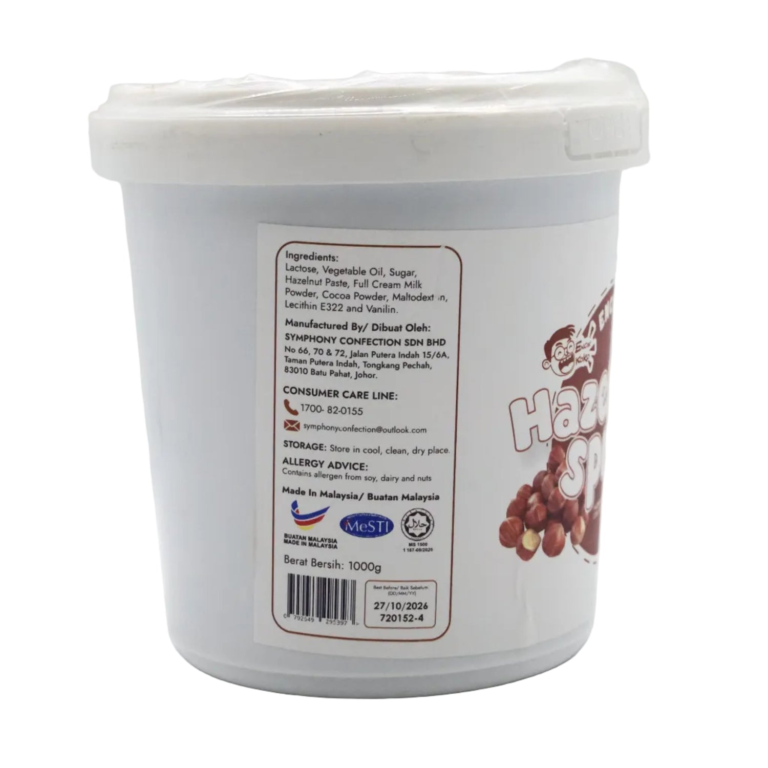 HAZELNUT SPREAD 1KG