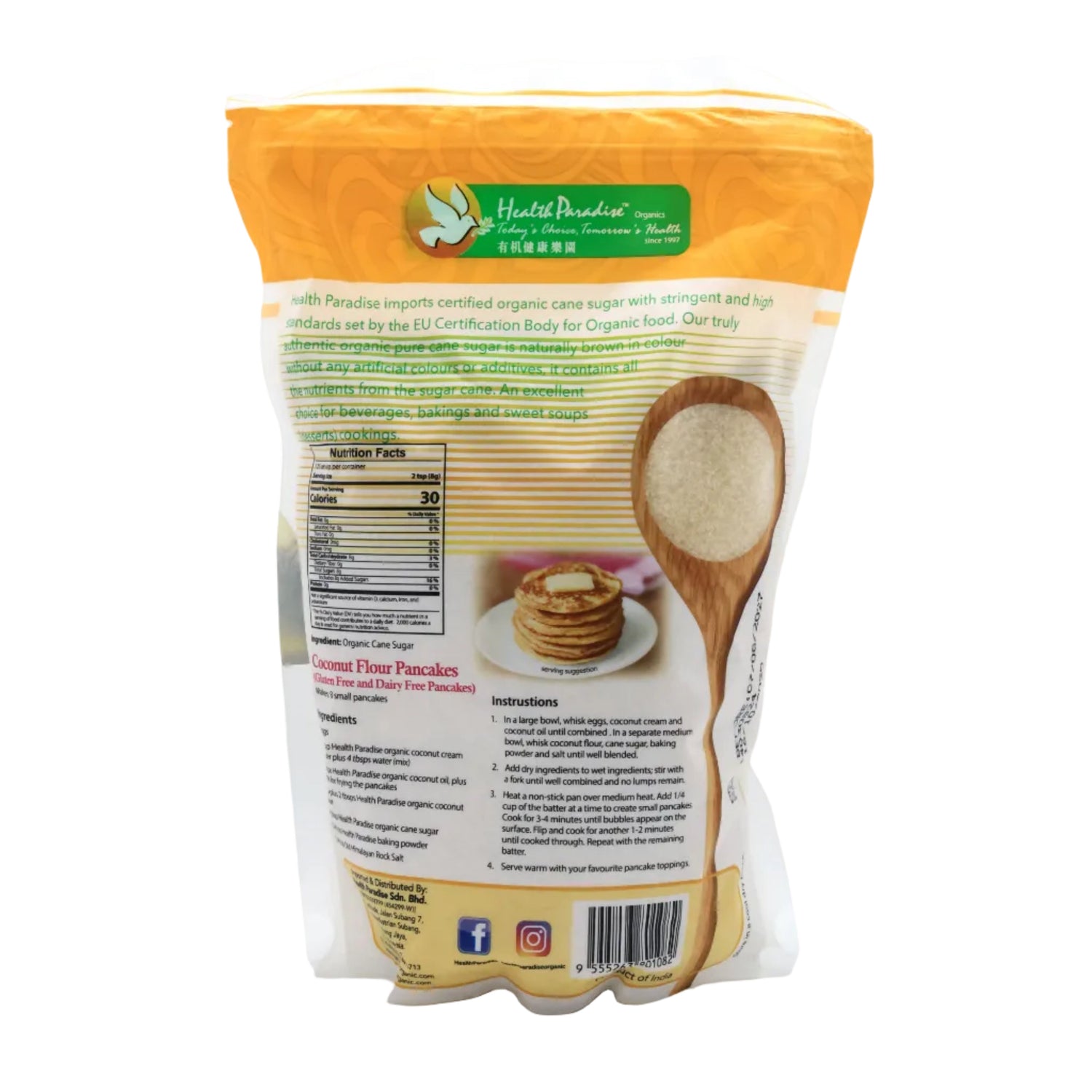CANE SUGAR EVAPORATED ORG HP 1KG