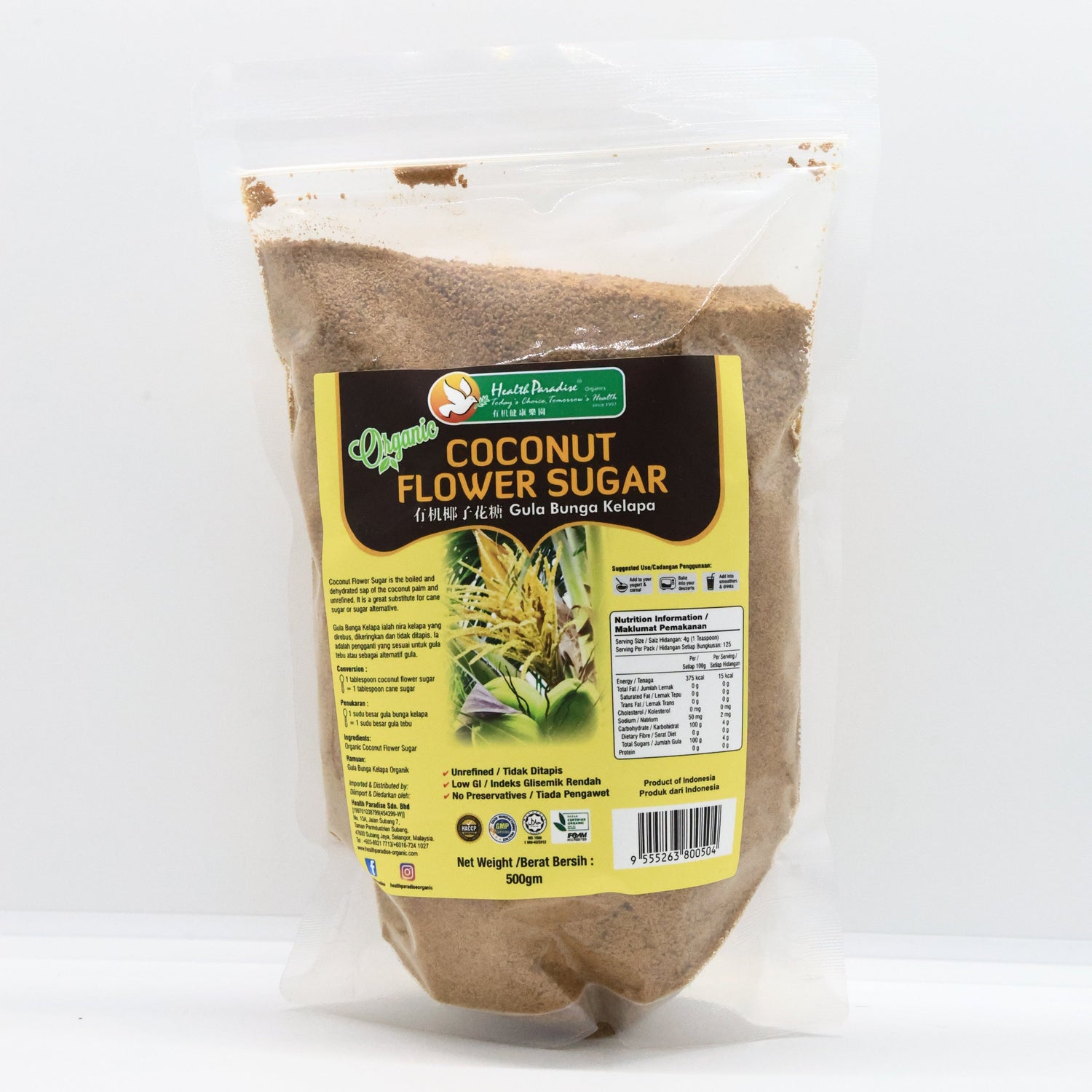 COCONUT FLOWER SUGAR ORG 20KG