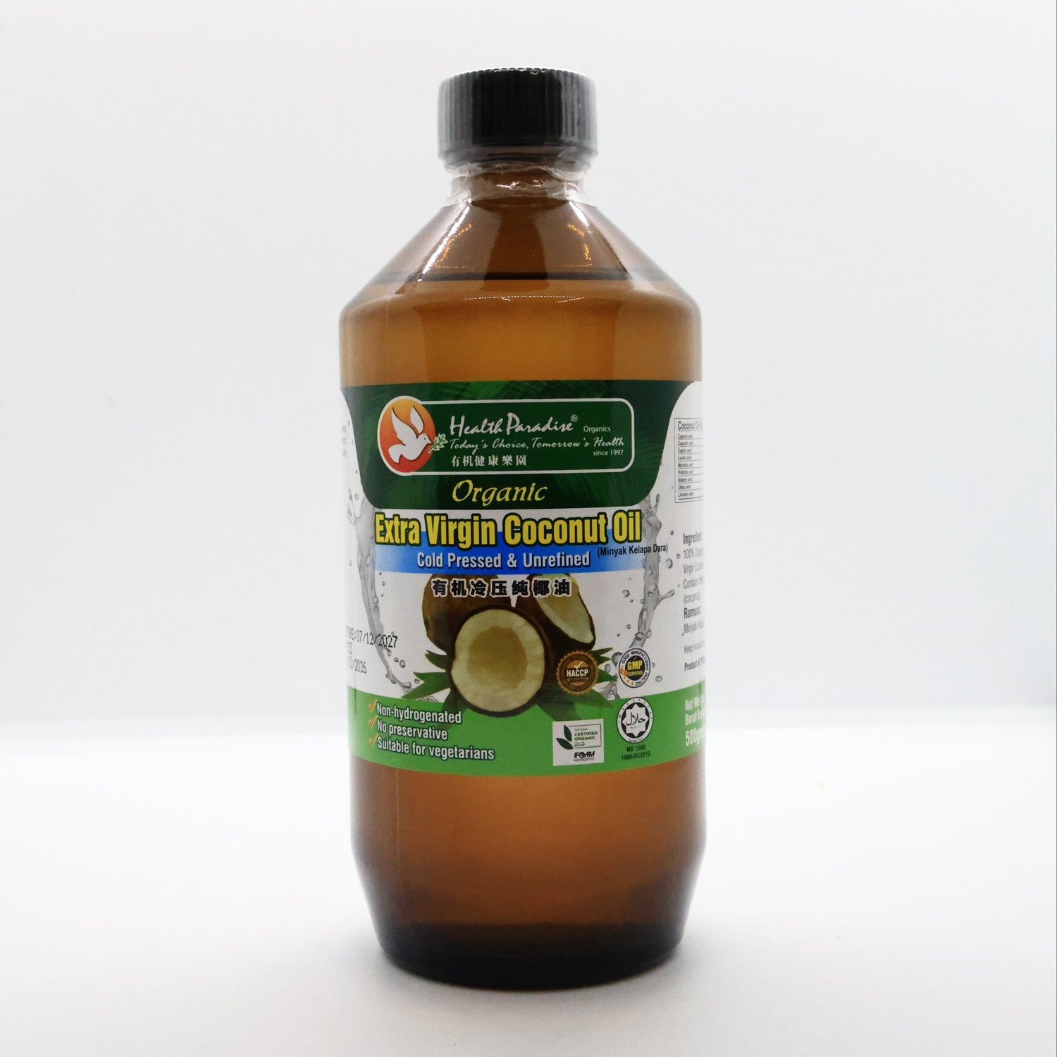 VIRGIN COCONUT OIL ORG HP 500ML