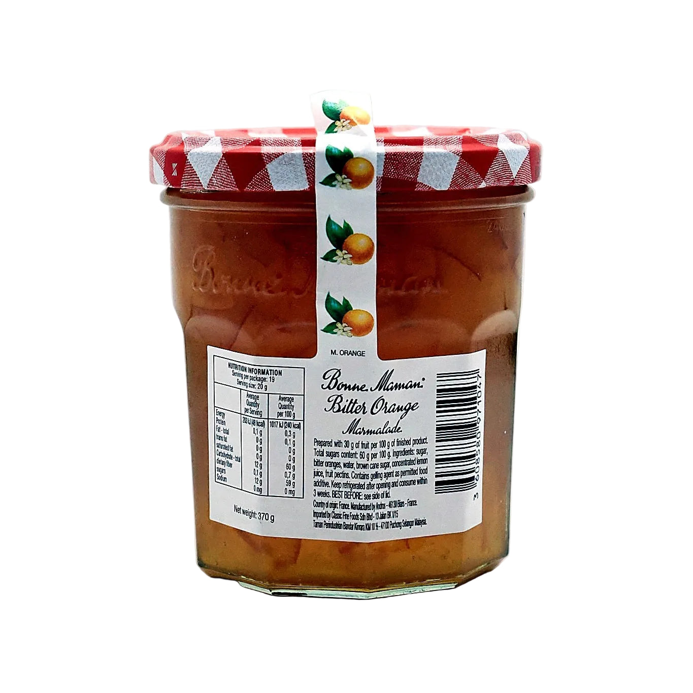 ORANGE MARMALADE JAM BM 370G