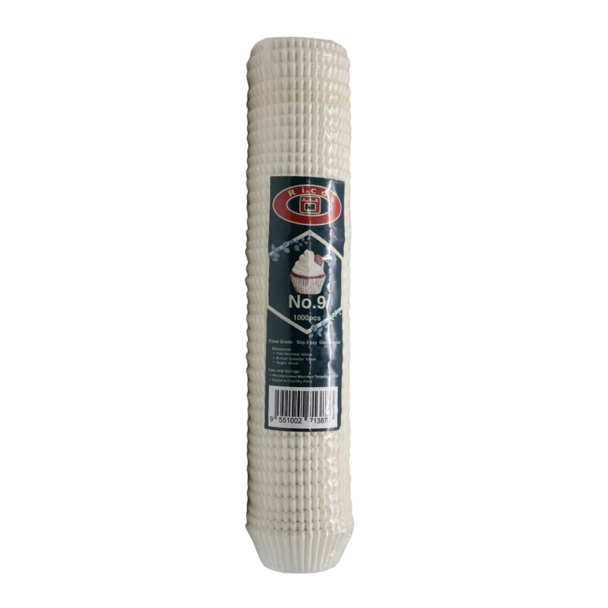 BAKING CASES NO.9 WHITE 1000PC