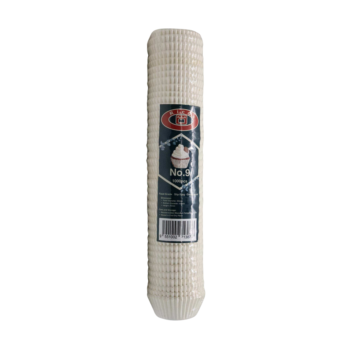 BAKING CASES NO.9 WHITE 1000PC