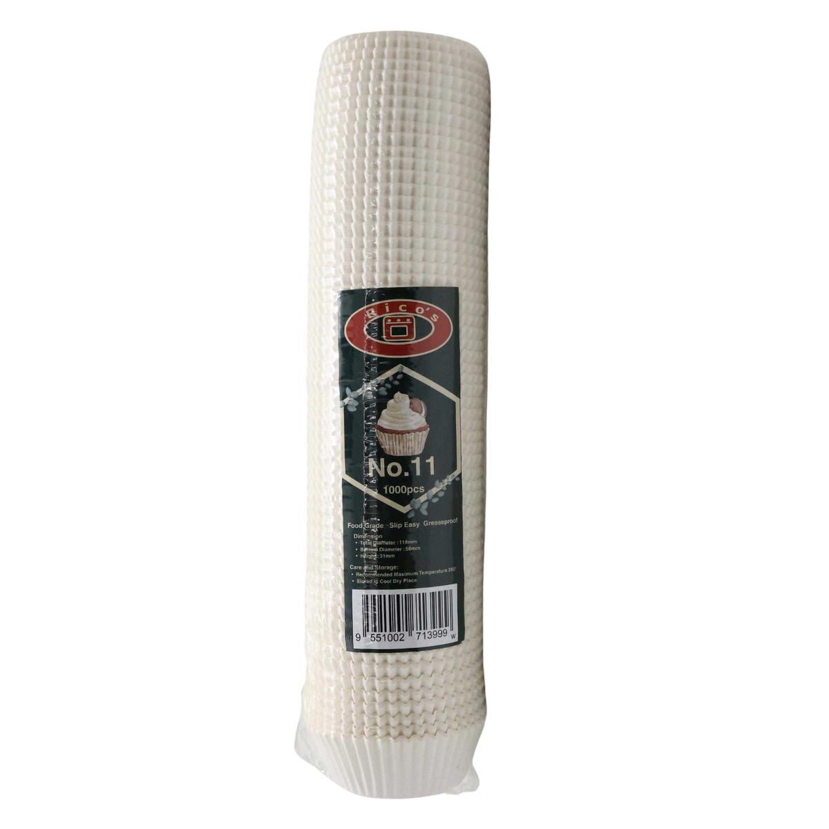 BAKING CASES NO.11 WHITE 1000PC