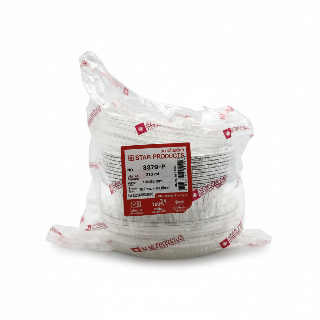 ALUMINIUM FOIL TRAY WITH LID 3379P, PACK OF 10
