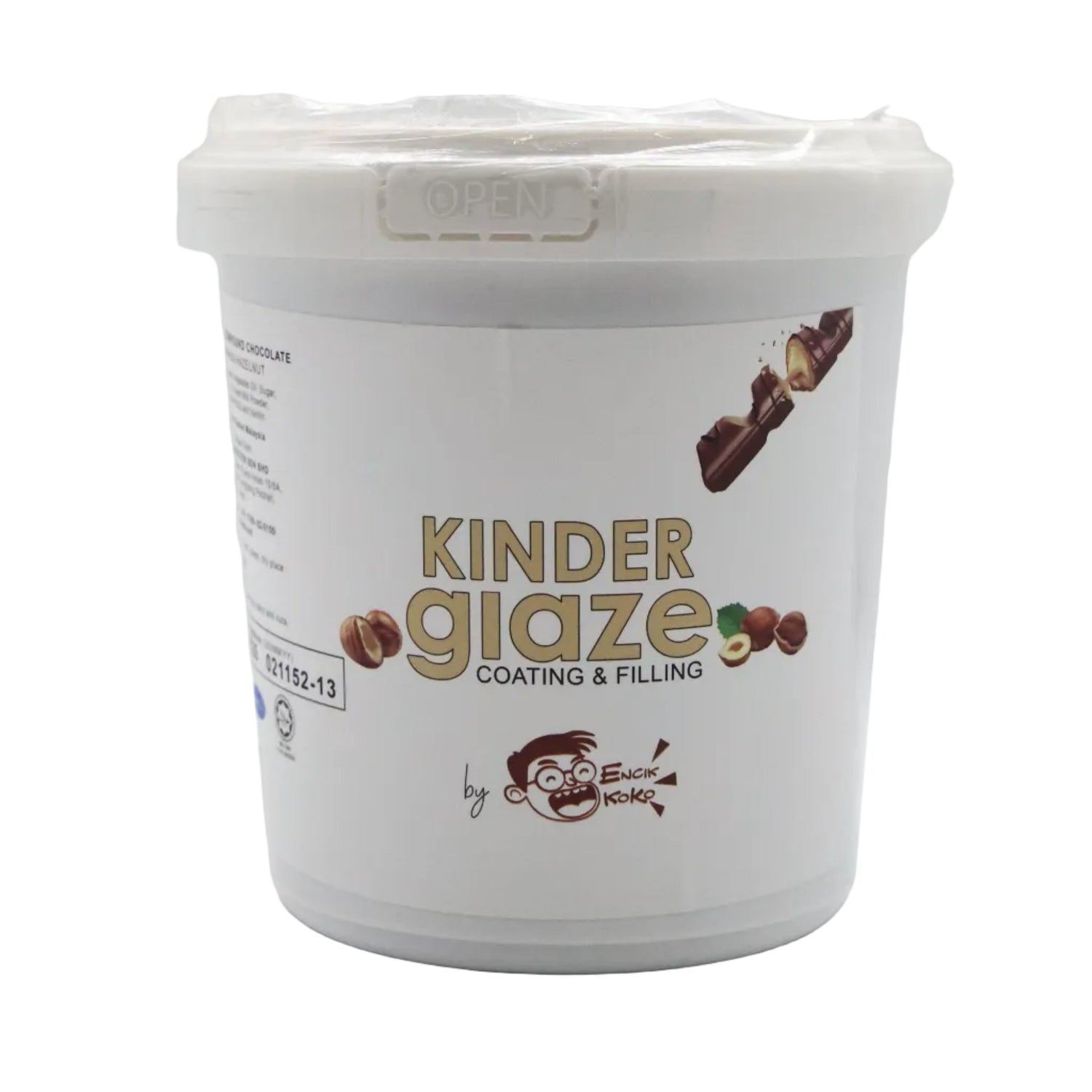 HAZELNUT KINDER GLAZE CHOCOLATE 1KG