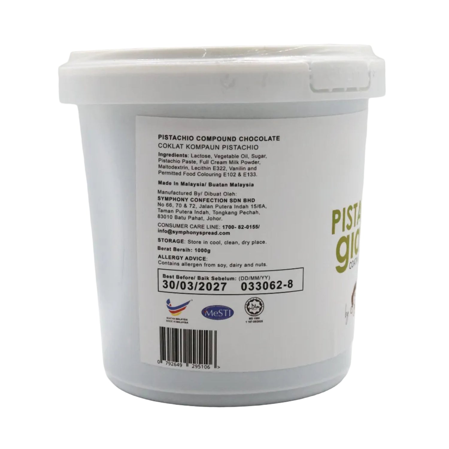 PISTACHIO GLAZE CHOCOLATE 1KG