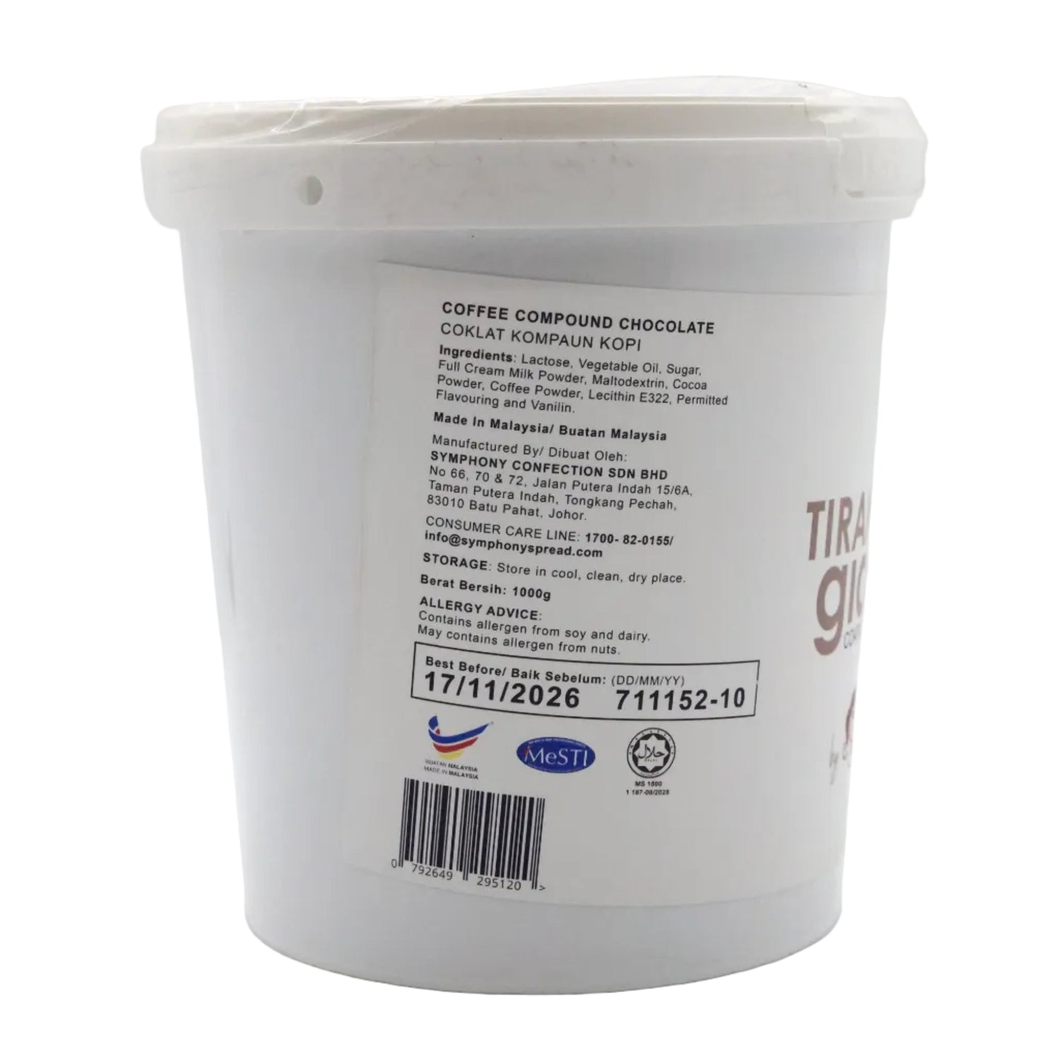 TIRAMISU GLAZE CHOCOLATE 1KG