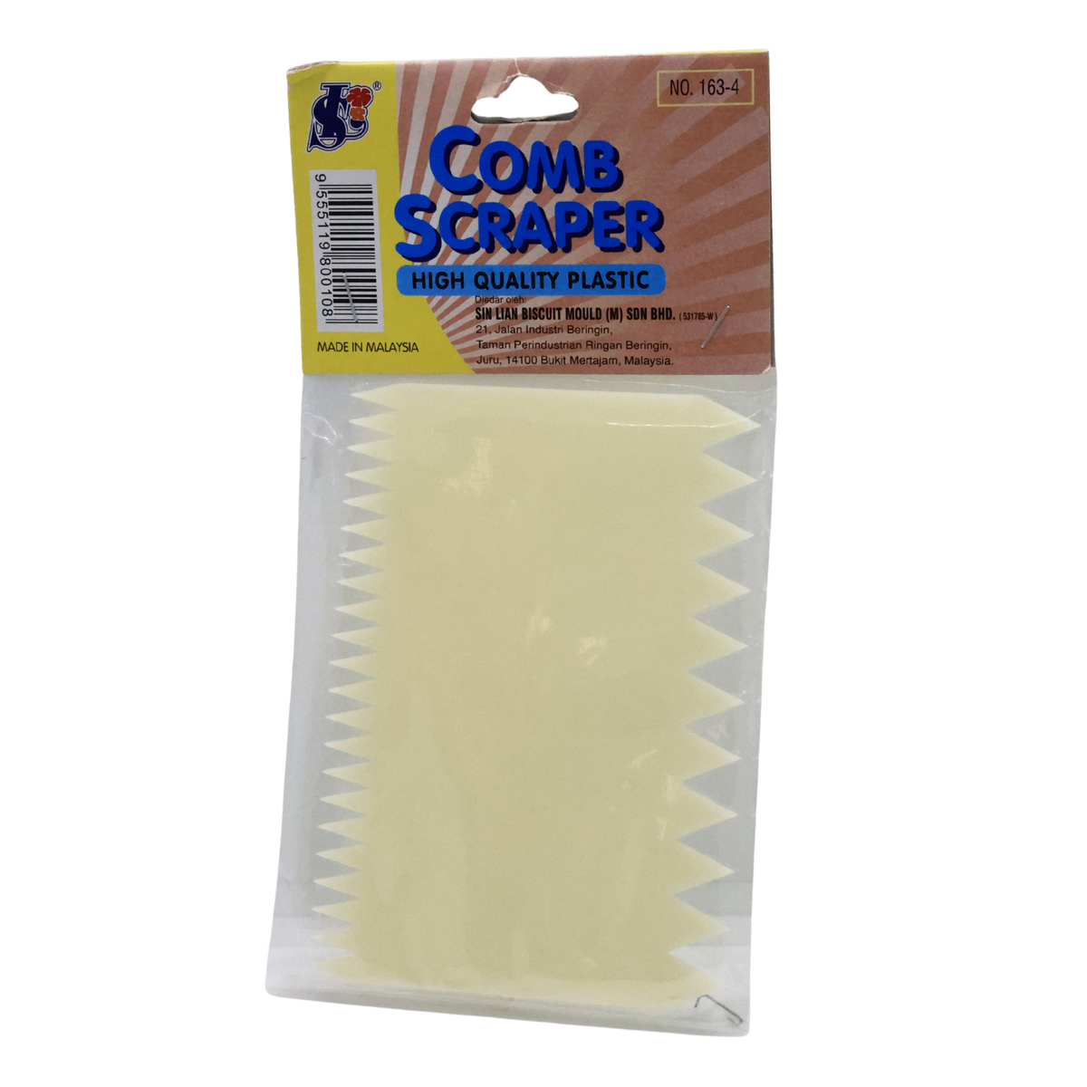 PLASTIC COMB SCRAPER NO.163-4 1PC