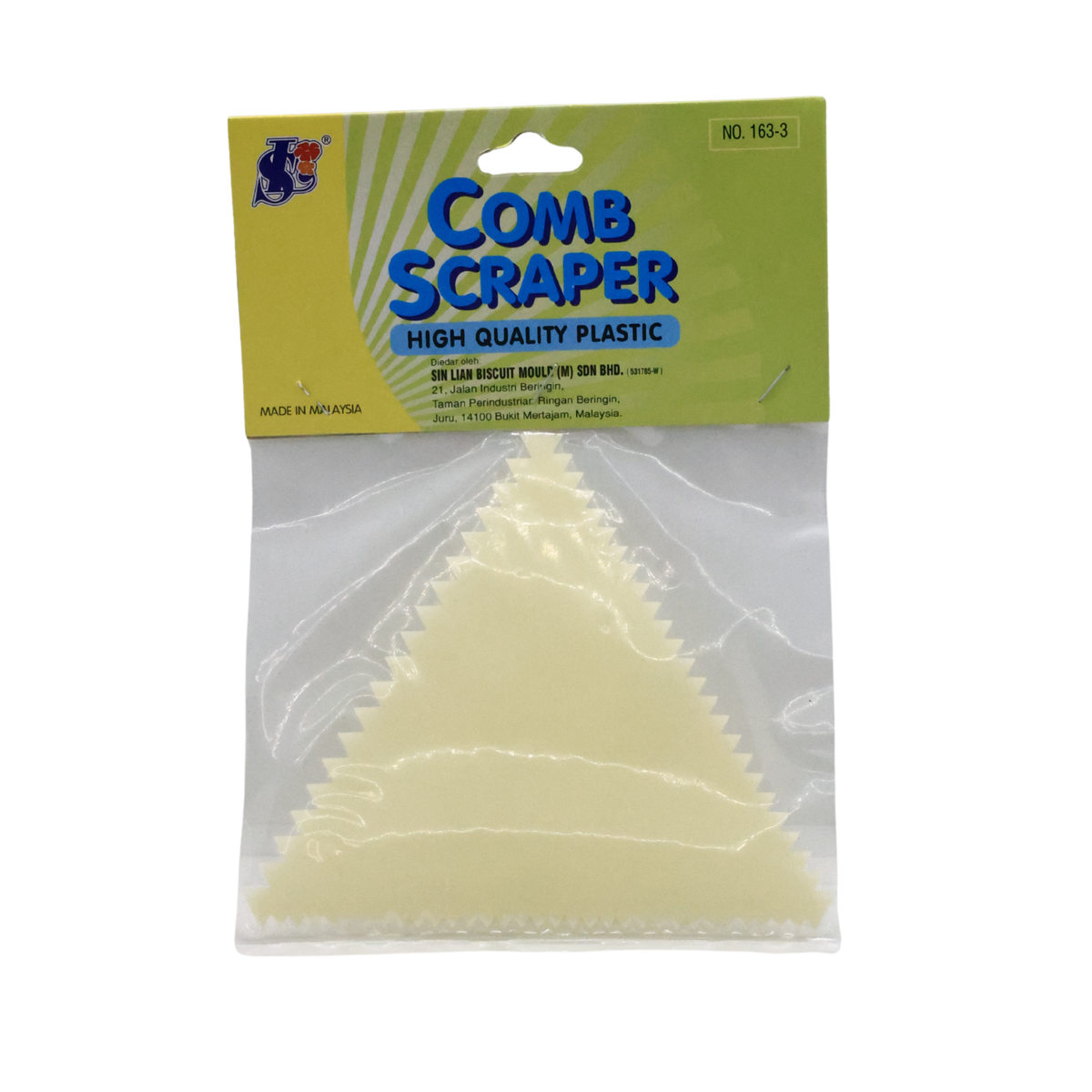 PLASTIC COMB SCRAPER TRIANGLE NO.163-3 1PC