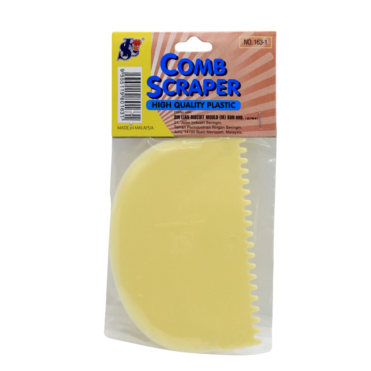 PLASTIC COMB SCRAPER NO.163-1 1PC