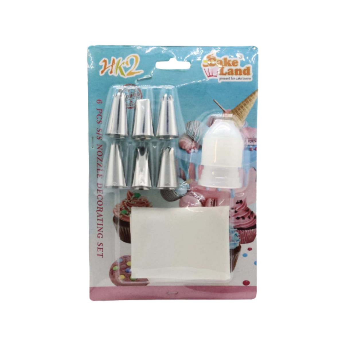 PIPING BAG WITH 6'S NOZZLES BIG (63-201336) 1PC
