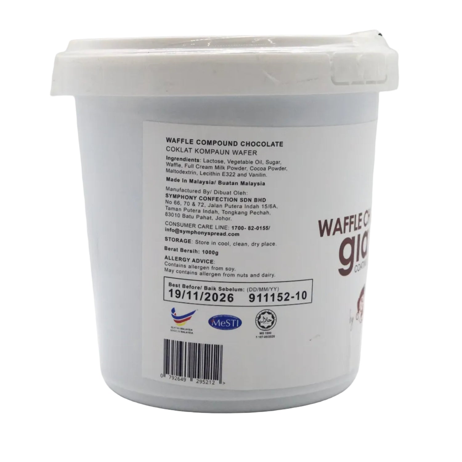 WAFFLE GLAZE CHOCOLATE 1KG